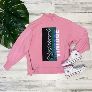Reclaimed Vintage pink Mockneck sweatshirt